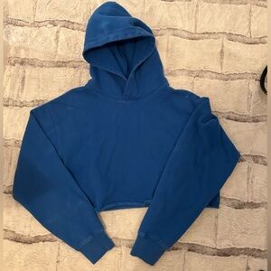 blue cropped hoodie - aritzia TNA - very soft